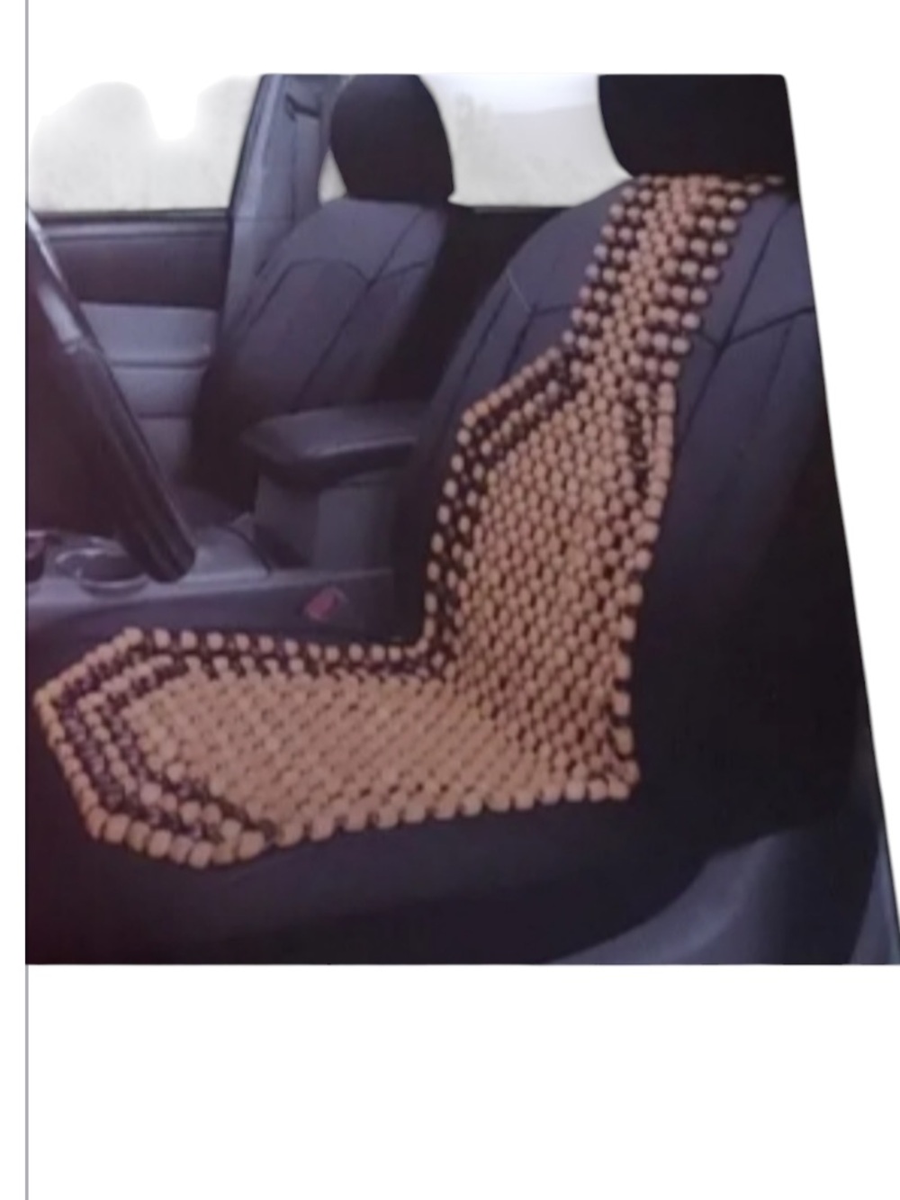 AUTOCRAFT Natural Wood Bead Seat Cushion AC2094 1 Seat Airbag Safe NEW